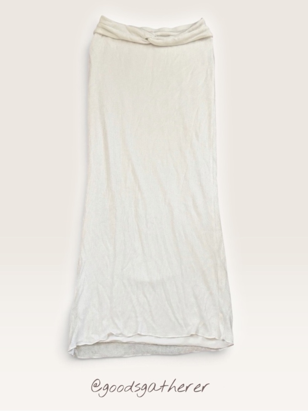 Princess Polly Ivory Textured Knit Maxi Skirt US 6 Cream Y2K